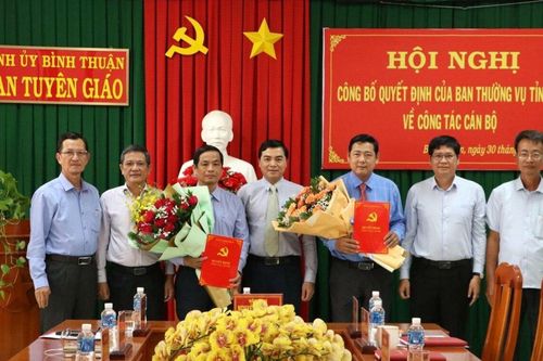Bí thư Huyện ủy Hàm Tân làm Trưởng Ban Tuyên giáo Tỉnh ủy Bình Thuận