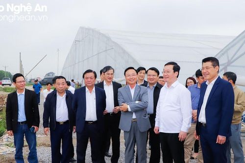 Bộ trưởng Bộ Nông nghiệp và Phát triển nông thôn thăm một số mô hình nông nghiệp tại Nghệ An