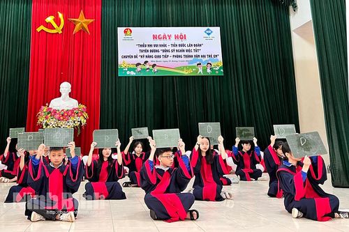Hội đồng Đội huyện Nho Quan tổ chức Ngày hội Thiếu nhi vui khỏe - tiến bước lên Đoàn