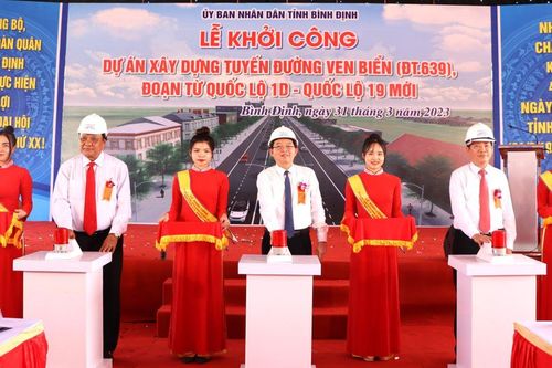 Bình Định khởi công tuyến đường ven biển hơn 1.490 tỷ đồng
