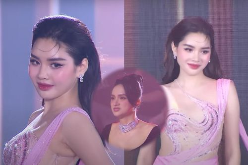 Biểu cảm gây chú ý của Hương Giang khi nhìn thí sinh từng 'nói xấu' mình trình diễn