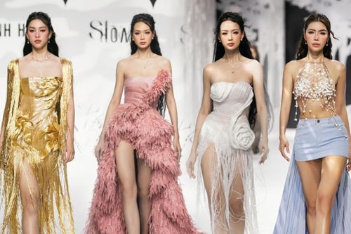 Đọ đôi kiếm Nhật trên sàn runway: Không ai qua nổi khủng long Lê Nguyễn Bảo Ngọc