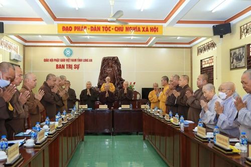 Ban Thường trực Ban Trị sự GHPGVN tỉnh Long An họp về công tác chuẩn bị Đại giới đàn Liễu Lạc