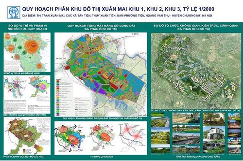 Hà Nội công bố 3 đồ án quy hoạch phân khu đô thị Xuân Mai tỷ lệ 1/2000