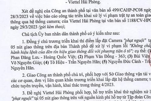 Hải Phòng thí điểm 'phạt nguội' từ tháng 4 đối với ô tô