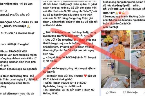 Kêu trời không thấu với nạn giả danh chư Ni bị bạo bệnh kêu gọi đóng góp tiền bạc giúp đỡ