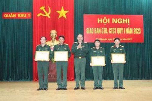 Quân khu 1: Công tác Đảng, công tác chính trị bám sát nhiệm vụ chính trị