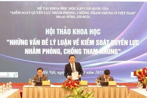 Hoàn thiện thể chế để kiểm soát quyền lực nhà nước