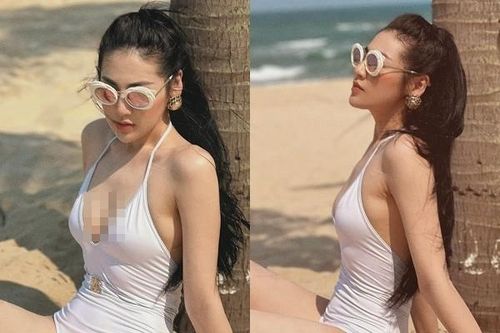 Á hậu Tú Anh khoe body 'điểm 10' với bikini trên biển