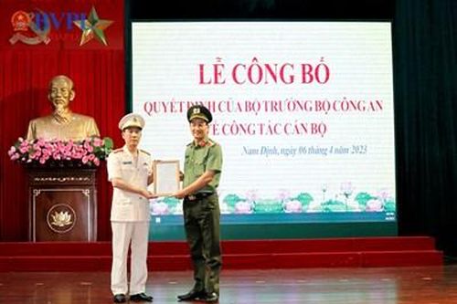 Công an tỉnh Nam Định có tân Phó giám đốc