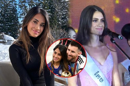 Á hậu Campuchia gây sốt với gương mặt 'giống hệt' vợ Messi