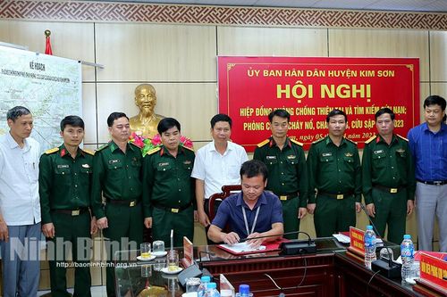 Kim Sơn hiệp đồng phòng, chống thiên tai, tìm kiếm cứu nạn năm 2023