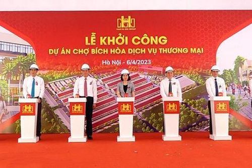Hà Nội: Khởi công xây dựng chợ dịch vụ - thương mại Bích Hòa, huyện Thanh Oai