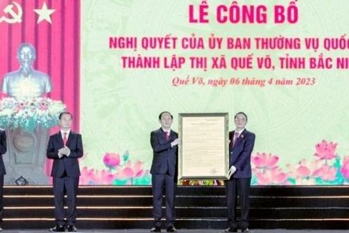 Thành lập thị xã Quế Võ, nỗ lực tạo đột phá về công nghiệp và dịch vụ của tỉnh Bắc Ninh