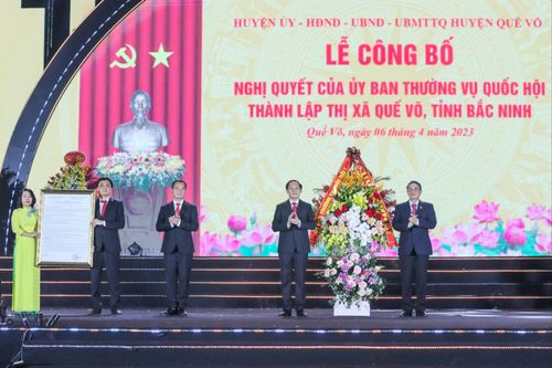Công bố Nghị quyết thành lập thị xã Quế Võ