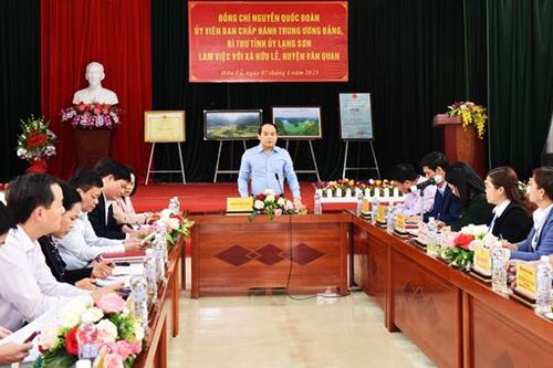 Đồng chí Bí thư Tỉnh ủy làm việc tại huyện Văn Quan: Đội ngũ cán bộ cần phát huy tinh thần nêu gương, nỗ lực khắc phục khó khăn để thực hiện tốt nhiệm vụ được giao