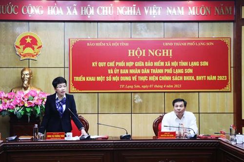 BHXH tỉnh và UBND thành phố Lạng Sơn ký Quy chế phối hợp thực hiện chính sách BHXH, BHYT