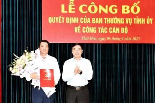 Nghệ An: Chỉ định Phó Giám đốc Sở Xây dựng giữ chức Phó Bí thư Thị ủy Thái Hòa