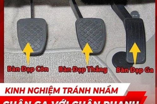 Cách tránh đạp nhầm chân phanh và chân ga khi tham gia giao thông