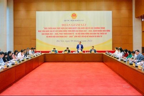 Phó Chủ tịch Quốc hội Trần Quang Phương chủ trì cuộc họp về giám sát việc thực hiện các chương trình mục tiêu quốc gia
