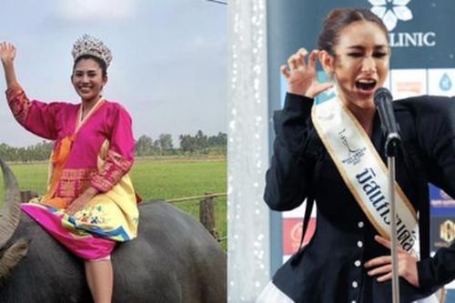 Ngán ngẩm trò lố của thí sinh Hoa hậu Thái: Cưỡi trâu, phóng xe máy đến thi, trang phục đáng sợ và màn hô tên 'đặc sản' gây tranh cãi