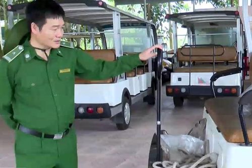 Xe điện 'đắp chiếu' suốt 5 năm tại khu di tích Ngã ba Đồng Lộc do chưa được cấp phép