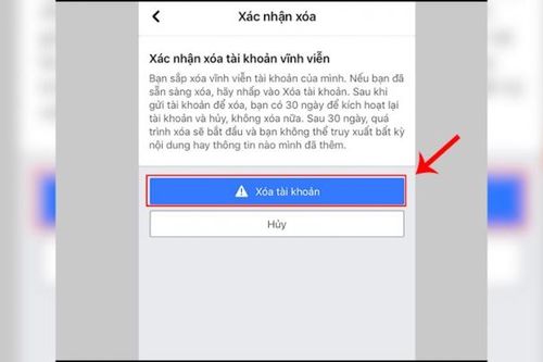 Cách xóa tài khoản Facebook vĩnh viễn trên điện thoại của bạn