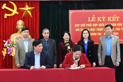 Ký kết quy chế phối hợp thực hiện công tác dân vận