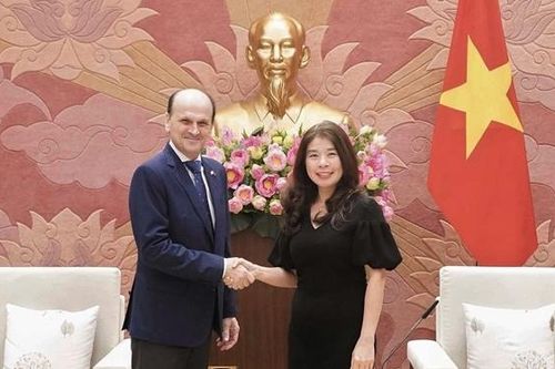 Phó Chủ nhiệm Ủy ban Đối ngoại Lê Thu Hà tiếp Đại sứ Argentina tại Việt Nam