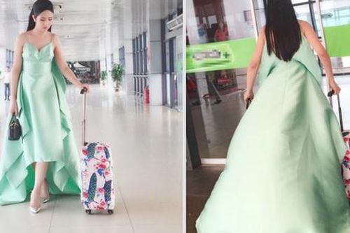 Ngọc Hân từng diện trang phục 'độc lạ' đi sân bay