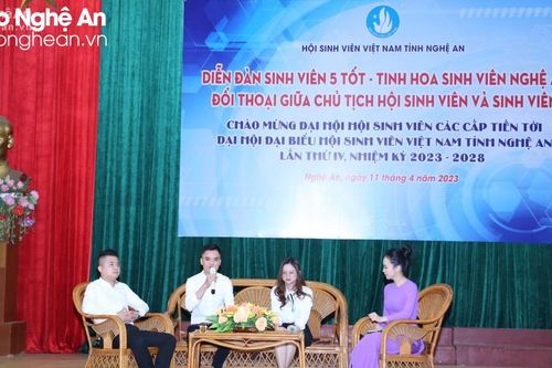 Chủ tịch Hội Sinh viên tỉnh đối thoại với hơn 400 sinh viên