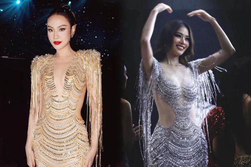 Á hậu Thủy Tiên - Lệ Nam 'đụng độ' váy áo khiến netizen tranh cãi gay gắt