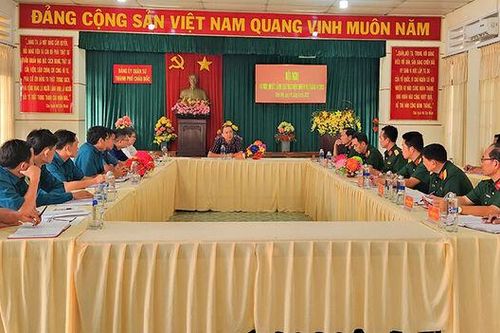 Đảng ủy Quân sự TP. Châu Đốc đánh giá tình hình thực hiện nhiệm vụ quân sự, quốc phòng
