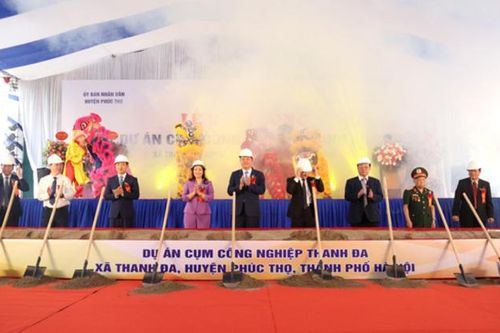 Hà Nội khởi công xây dựng cụm công nghiệp Thanh Đa huyện Phúc Thọ