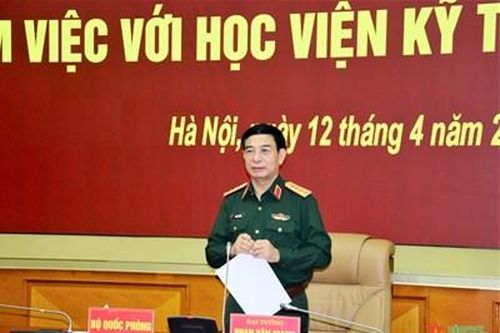 Đại tướng Phan Văn Giang: Học viện Kỹ thuật Quân sự cần chú trọng đào tạo các chuyên ngành sâu, mũi nhọn