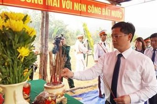 Tri ân cán bộ, chiến sĩ hy sinh khi làm nhiệm vụ tại Nhà máy Thủy điện Rào Trăng 3
