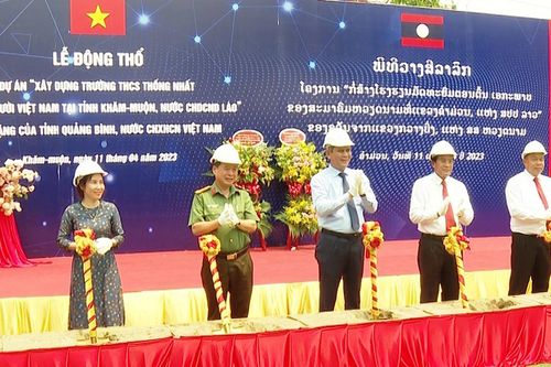 Quảng Bình hỗ trợ xây dựng Trường THCS Thống Nhất tại Lào