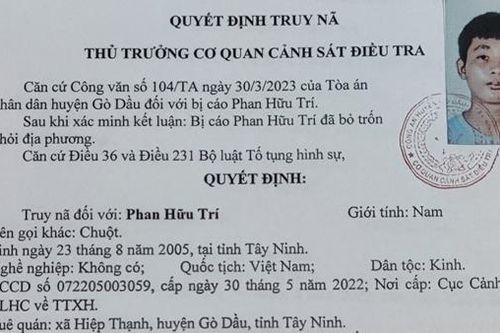 Truy nã đối tượng cố ý gây thương tích