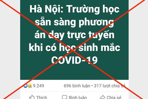 Hà Nội bác thông tin 'học trực tuyến khi có học sinh mắc COVID-19'
