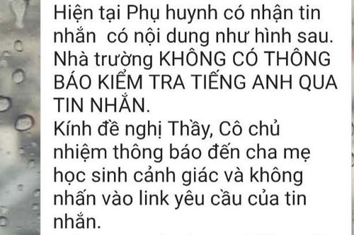 Trường học phát cảnh báo sau khi phụ huynh nhận được 'link lạ'