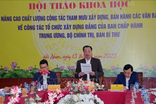 Nâng cao chất lượng tham mưu xây dựng, ban hành văn bản về công tác tổ chức xây dựng Đảng