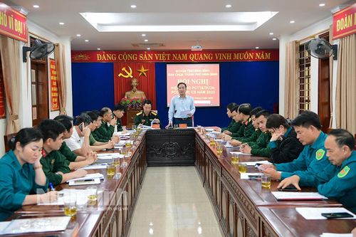 Ban CHQS thành phố Ninh Bình hiệp đồng phòng chống thiên tai
