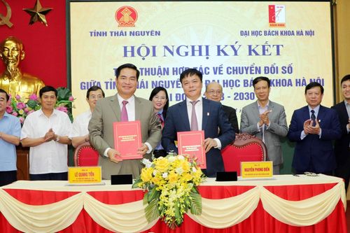 Tỉnh Thái Nguyên và Đại học Bách khoa Hà Nội ký thỏa thuận hợp tác về chuyển đổi số