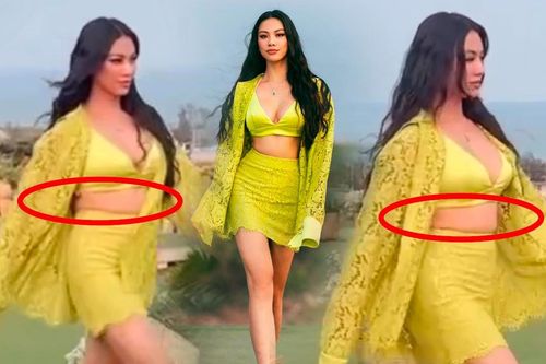 'Lần thứ n' Á hậu Kim Duyên lộ hình thể kém săn chắc, mỡ thừa khác xa ảnh tự đăng