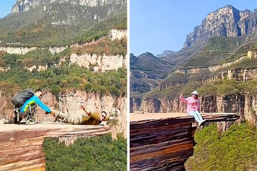 Mỏm đá 'tử thần' bị phá hủy ở Trung Quốc