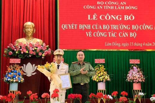 Thượng tá Vũ Tuấn Anh giữ chức Phó Giám đốc Công an tỉnh Lâm Đồng