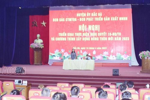 Bắc Hà triển khai thực hiện Nghị quyết 10 và chương trình xây dựng nông thôn mới năm 2023