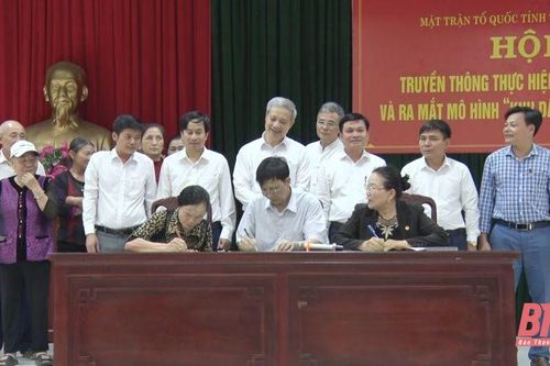 Thị xã Nghi Sơn ra mắt mô hình điểm 'Khu dân cư tự quản bảo vệ môi trường'