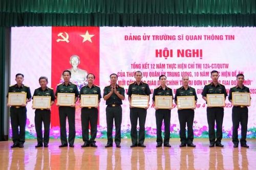 Đảng ủy Trường Sĩ quan Thông tin tổng kết 12 năm thực hiện Chỉ thị số 124 của Thường vụ Quân ủy Trung ương