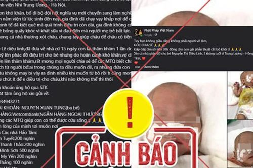 Cảnh báo tin giả kêu gọi từ thiện cho bệnh nhi